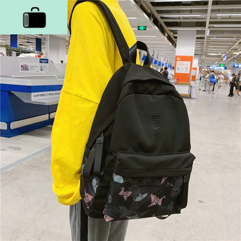 书包女韩版高中原宿ulzzang森系简约背包大学生双肩包ins风初中生NEW LAKE高清大图