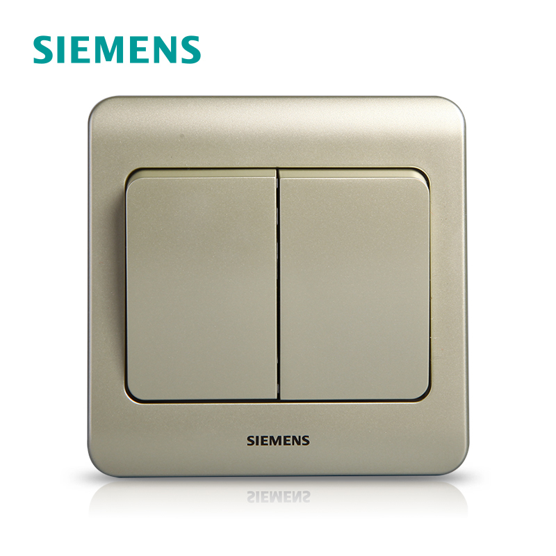 西门子(SIEMENS)开关插座 远景金棕系列二开双控5TA02161CC133