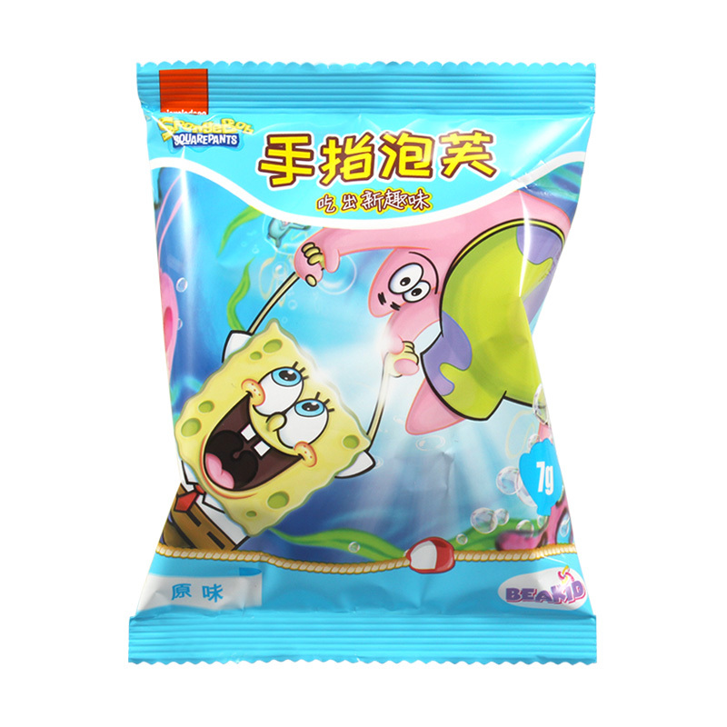 美国Beakid海绵宝宝不添加蔗糖不添加盐 儿童零食手指泡芙原味42g-盒装 零食点心 36个月以上