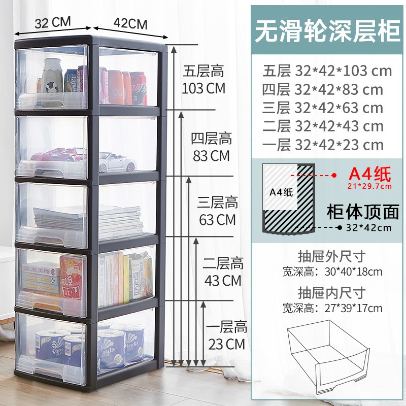 JEKO收纳柜移动抽屉式家用多层卫生间厨房储物塑料玩具整理夹缝柜收纳柜 三维工匠高清大图
