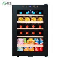 candor/凯得 JC-62E 压缩机恒温红酒柜 榉木层架双层玻璃 家用冰吧 茶叶柜 19瓶 62L
