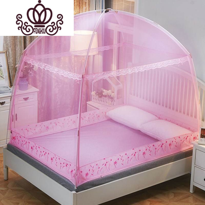 封后FENGHOU宫廷蚊帐三开式夏天纹账1.0m1.2m1.5m1.8m床2米双人家用文帐W