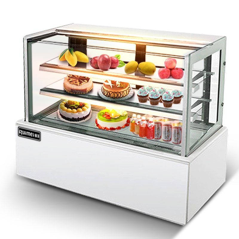 Lecon/乐创 0.9米台式(黑/白)(弧形/直角)蛋糕柜1展示柜商保鲜冷藏熟食柜卤菜LC-DDG05商用冷藏展示柜高清大图