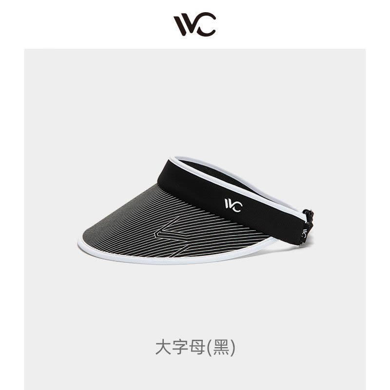 韩国VVC 2020新款防晒帽女小字母时尚款夏季户外遮阳帽防紫外线图片