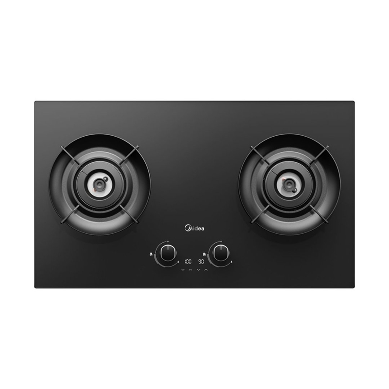 美的燃气灶天然气 双灶具 家用5.2kW猛火灶台嵌两用可调节灶具JZT-QD52[双边定时 烟灶联动大面板]高清大图