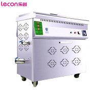 乐创 油水分离油炸锅商用单双缸不锈钢大容量电炸炉油条薯条炸鸡机 油水分离燃气50L