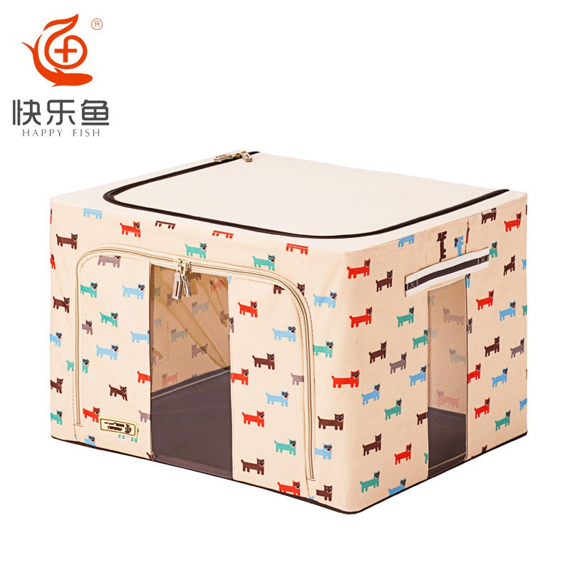 大号可水洗衣物整理箱 整理储物收纳箱 牛津布钢架百纳箱 三维工匠高清大图