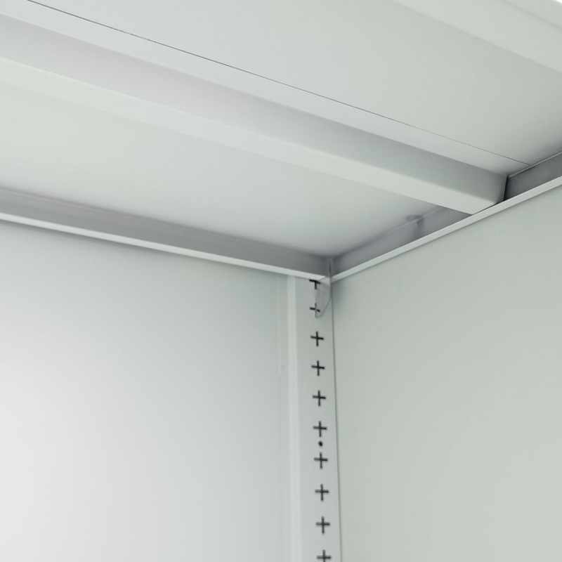 臻远ZY5062301 钢制厚板中二斗矮柜文件柜 85*39*100cm(单位:台)灰白色高清大图