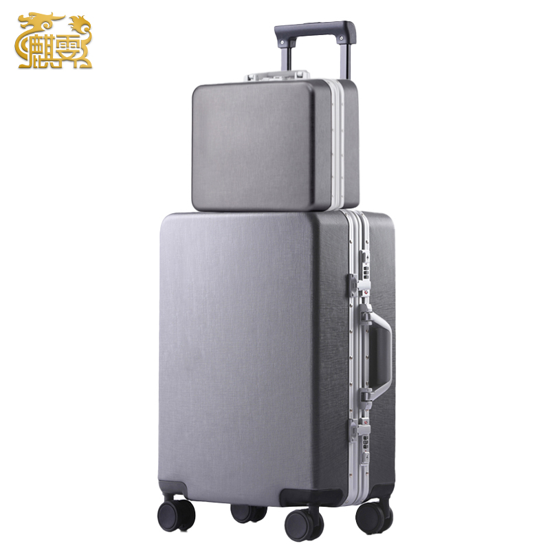 麒霁 子母套装旅行箱 灰色24英寸铝框款9211TD 24寸 灰色