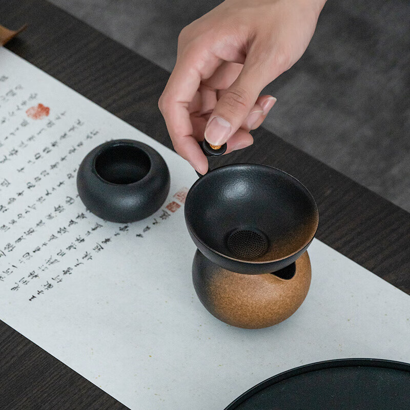 万仟堂(EDENUS) 陶瓷功夫茶具套装 万事胜意 茶壶茶杯茶漏高清大图