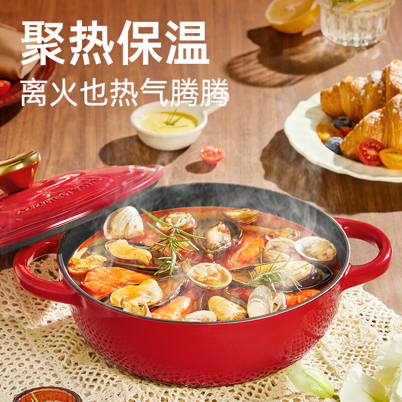 炊大皇金玫瑰珐琅汤锅TG22JM高清大图