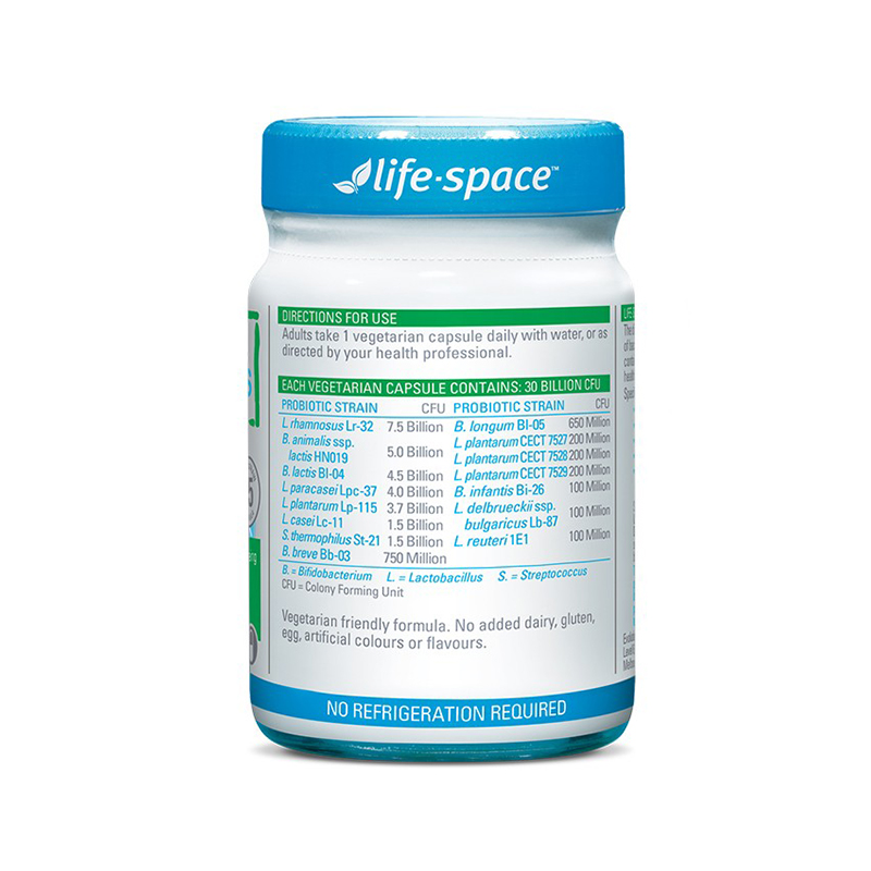[守护中老年人肠胃,改善消化不良]life space 生命领域 60+老人益生菌胶囊 60粒/瓶 澳洲进口高清大图