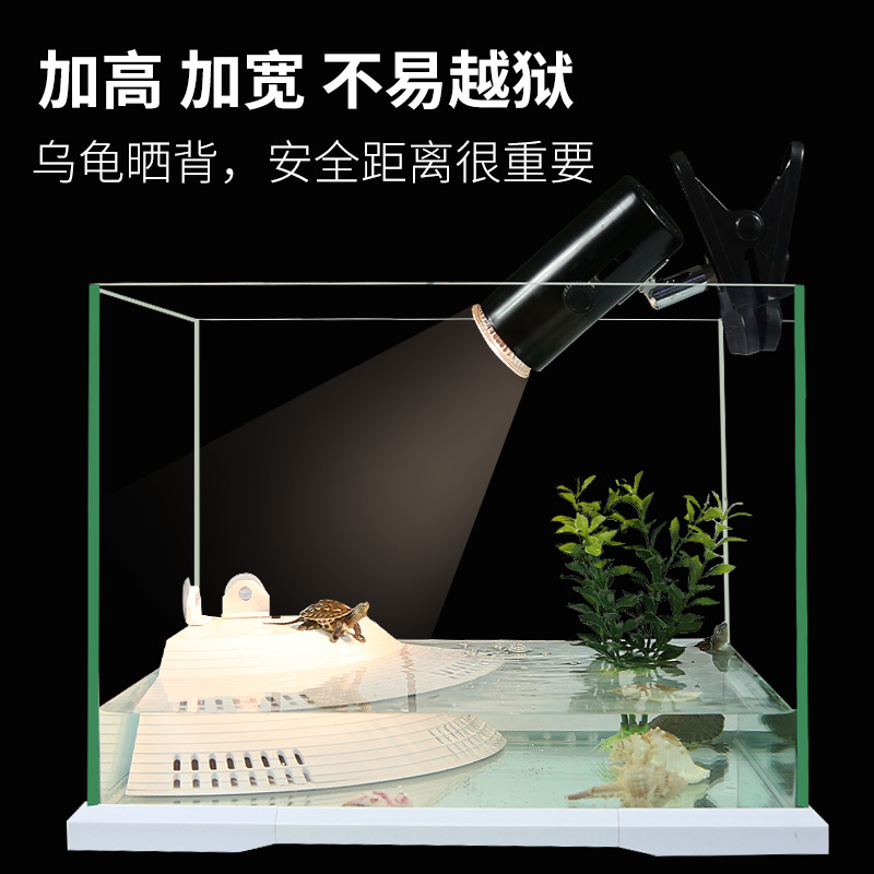 玻璃乌龟缸鱼缸生态带过滤晒台大型家用养龟金鱼缸乌龟缸别墅龟缸高清大图