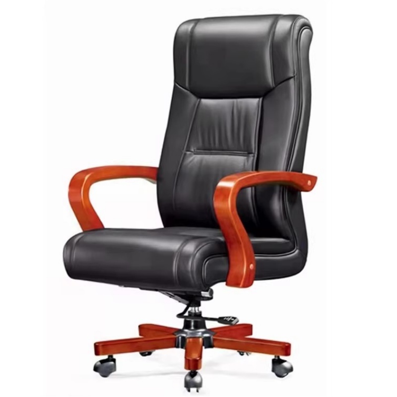 怡卓欧老板椅真皮把高清大图