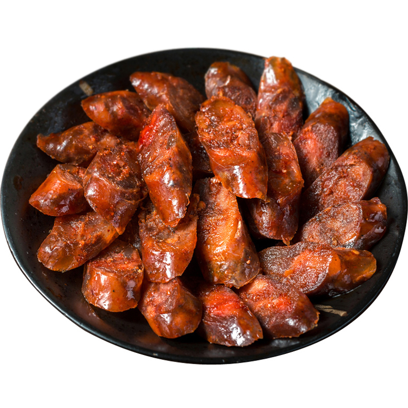 麻辣烟熏腊肠四川特产麻辣香肠 正宗农家手工自制风干烟熏腊肉辣肠