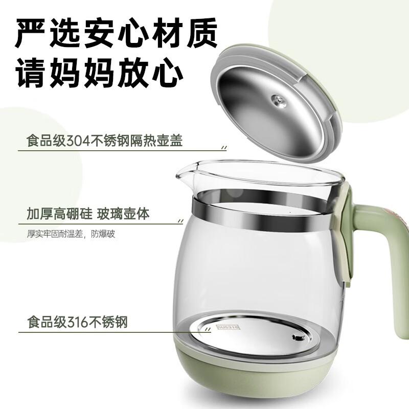 小熊(Bear)恒温水壶婴儿恒温壶调奶器温奶器暖奶家用养生壶冲奶粉电热水壶1.2L小夜灯/316不锈钢TNQ-高清大图