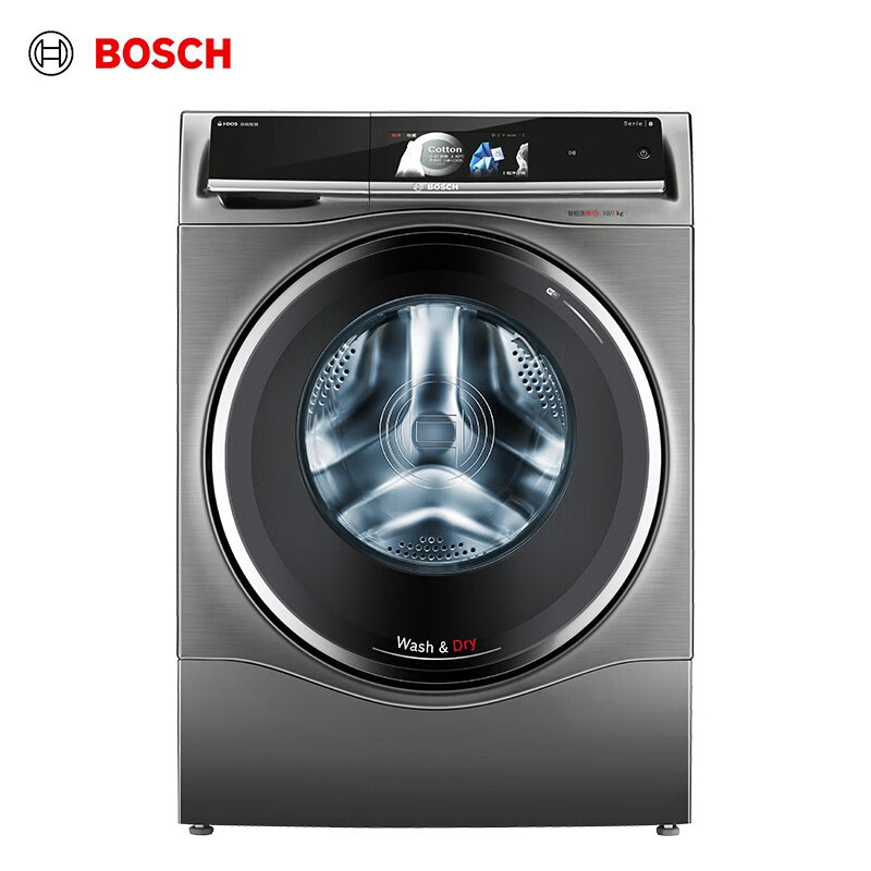 博世(BOSCH)WNC854A50W 10KG洗烘一体机 全自动滚筒家用洗衣机 微蒸空气洗 干衣除菌烘 智能投放高清大图