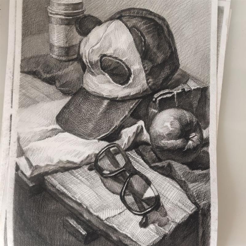 代画来图色彩静物素描速写寒假作业手工8k4k单体