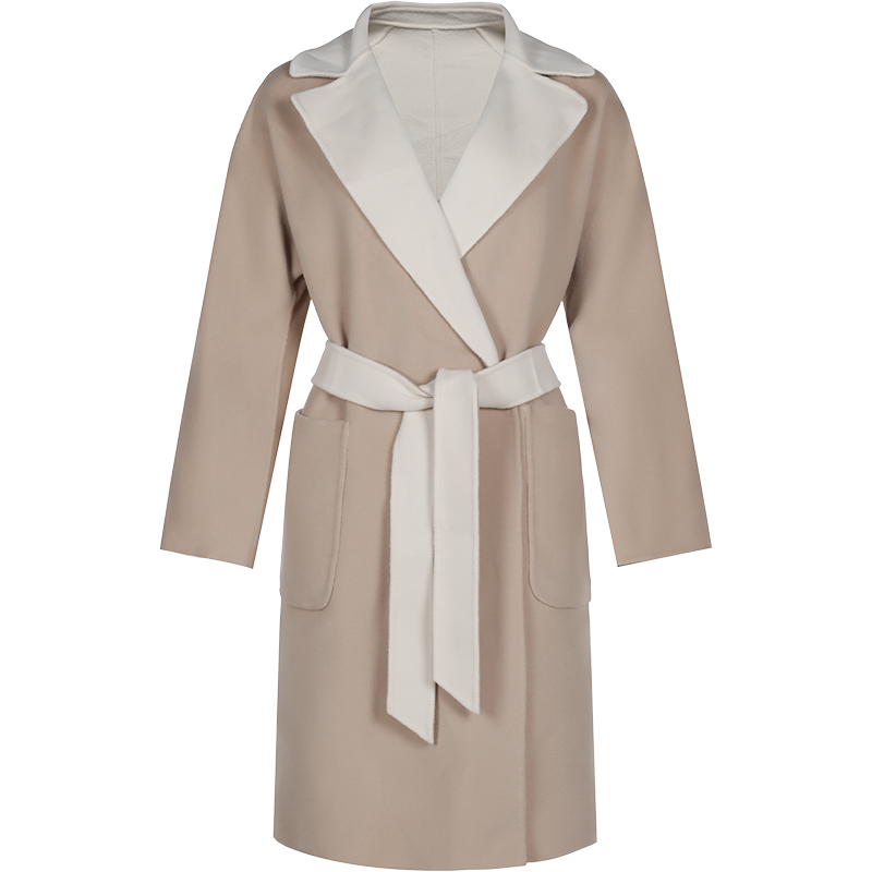 麦丝玛拉maxmaraweekend女士绵羊毛双面中长款浴袍式大衣外套rail