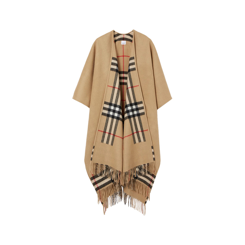 博柏利burberry女款双面两穿披肩8037498