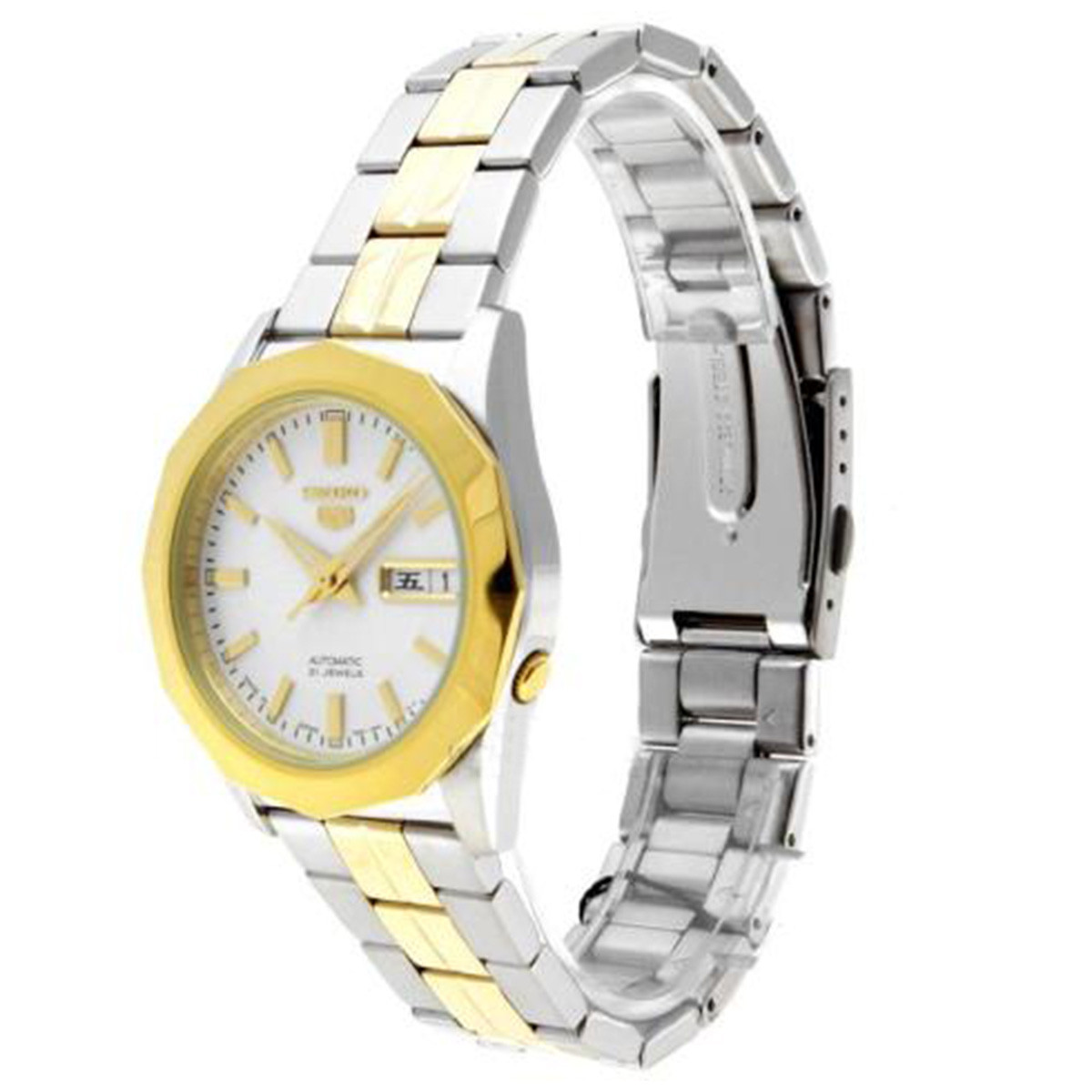 精工5号系列时尚运动复古百搭大表盘机械男表高清大图