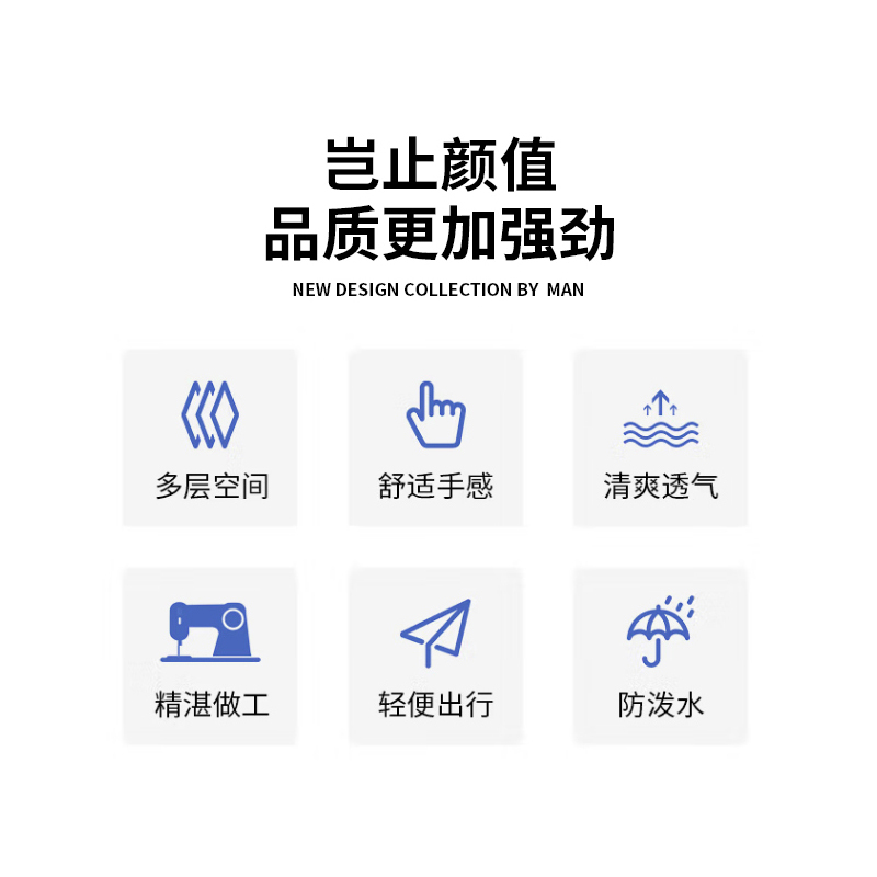 冠军(Champion) 商务休闲双肩包GJDK68M9藏蓝色高清大图