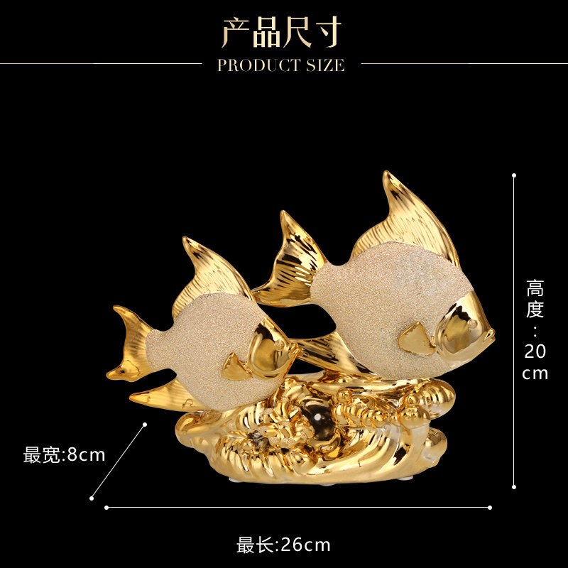 欧式陶瓷电镀家居装饰品玄关摆件客厅摆设现代工艺品结婚礼品批