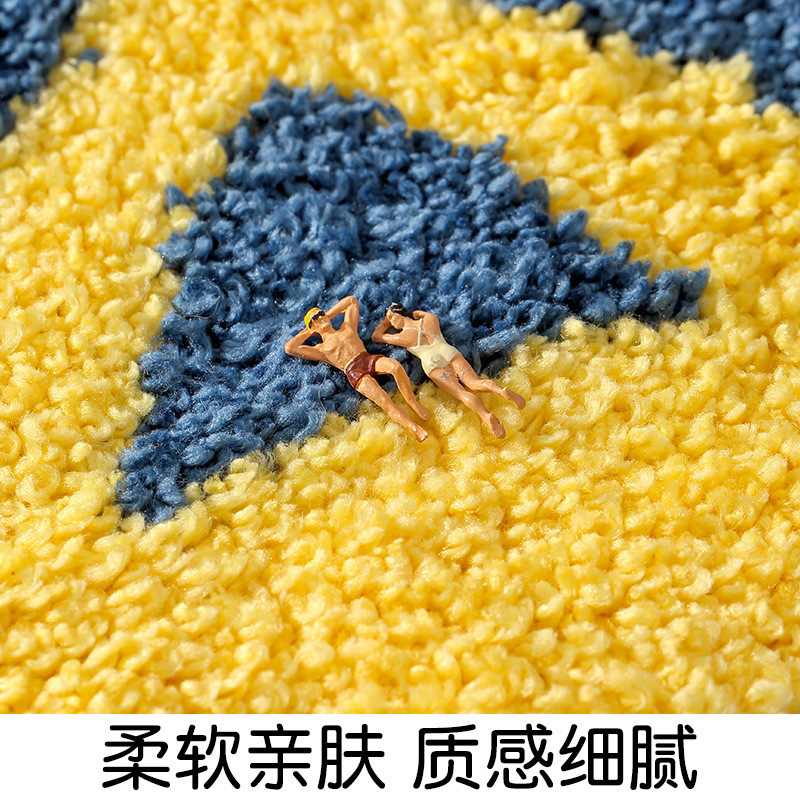得喜DEXI 卡通浴室防滑垫卫浴吸水防滑垫植绒地垫卫生间浴室门垫家用小地毯浴室防滑垫吸水脚垫卧室门垫子