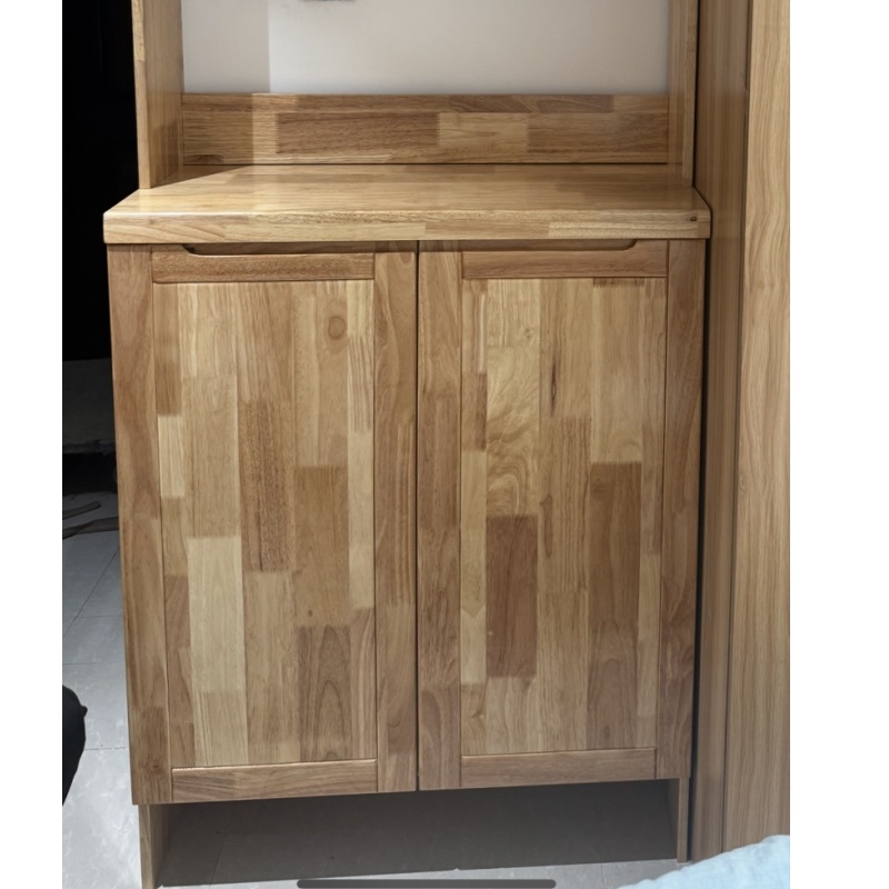 乐琪艺实木衣帽架鞋柜840*350*2000mm个高清大图