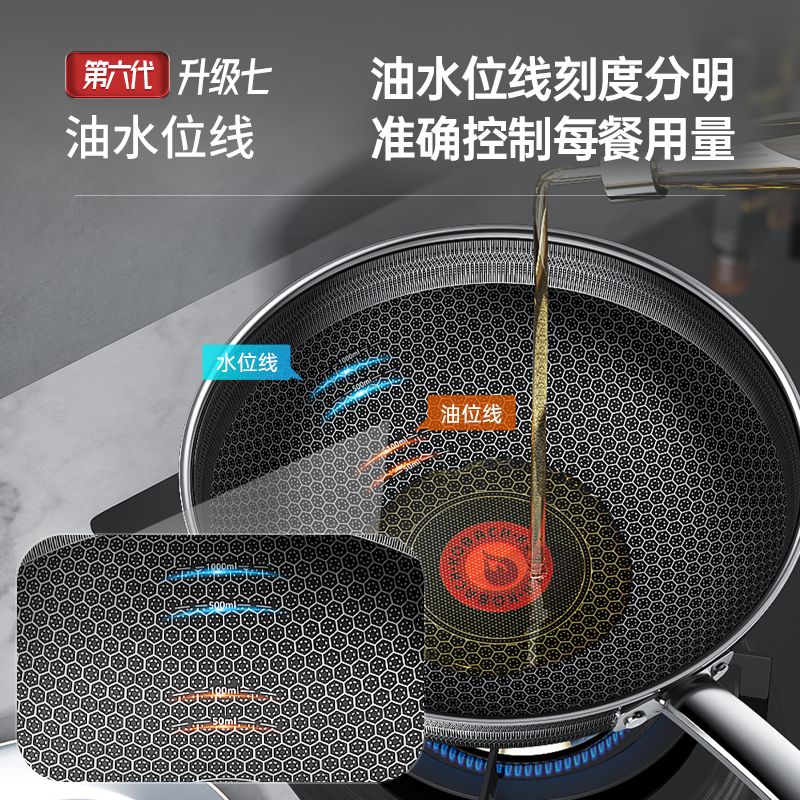 康巴赫双蜂窝第六代蜂窝炒锅高清大图