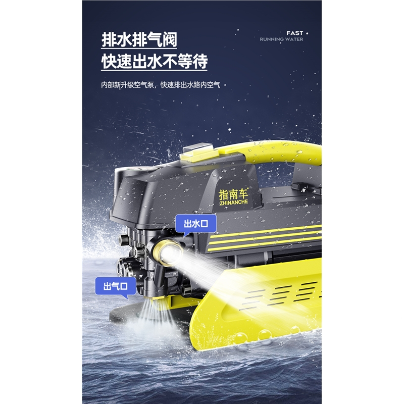 指南车(zhinanche)高压洗车机家用220v刷车水泵抢大功率便携式水枪清洗