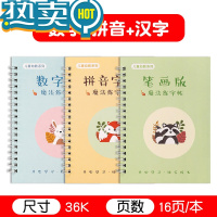 绿彩虹光儿童练字帖学前班幼儿园启蒙学前3-6岁初学者凹槽练字帖写字帖楷书数字描红本练字本宝宝学写字中班入门小班练习本写字