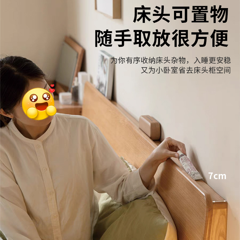 床双人床实木床轻奢现代简约1.5米实木双人床1米8主卧高端大气1.2小户型高清大图