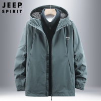 JEEP SPIRIT吉普男士冲锋夹克户外防风三合一潮款外套男士大码工装潮款登山服衣服
