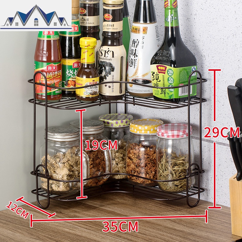 厨房置物架落地转角收纳架多层三角架调味料架家用用品浴室储物架 三维工匠