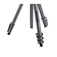 曼富图(MANFROTTO MKCOMPACTACN-BK Compact 铝合金三脚架 5节 摄影 摄像云台套装(黑)