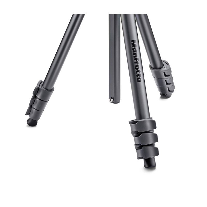曼富图(MANFROTTO MKCOMPACTACN-BK Compact 铝合金三脚架 5节 摄影 摄像云台套装(黑)
