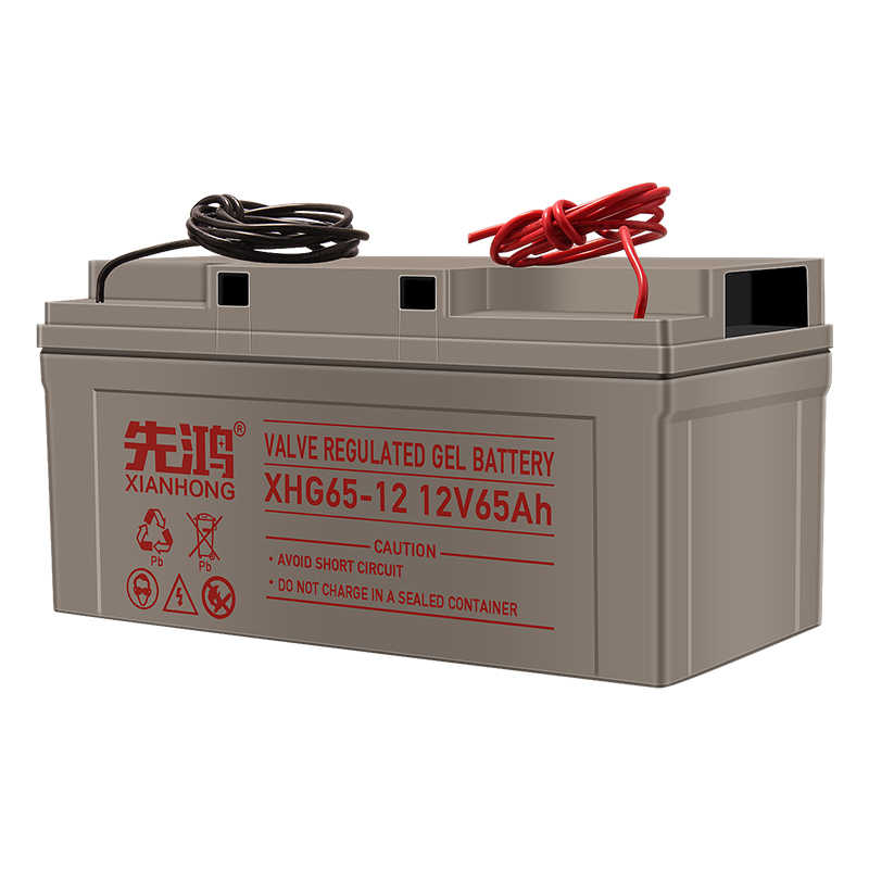 先鸿蓄电池12V65AH电瓶家用UPS太阳能光伏发电系统照明应急基站高清大图