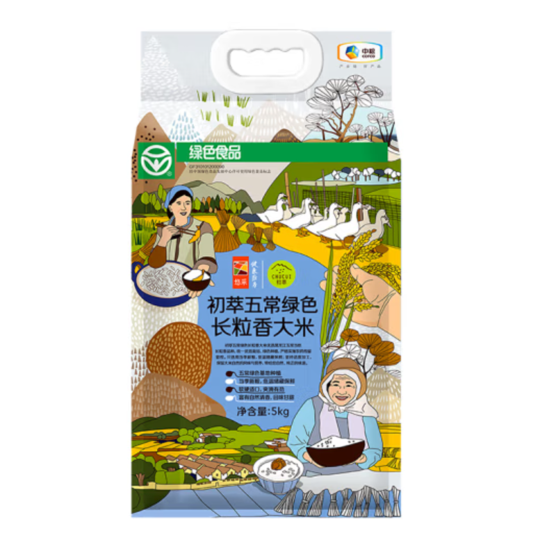 中粮初萃五常绿色长粒香大米5kg.H