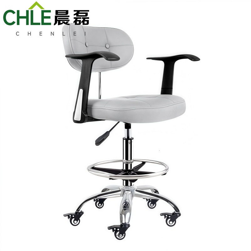 晨磊 吧台椅 浅灰 把高清大图