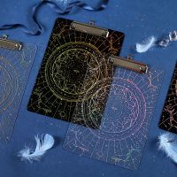 亚克力星空镭射板夹a4透明书写垫板烫金夹板写字试卷夹创意文具