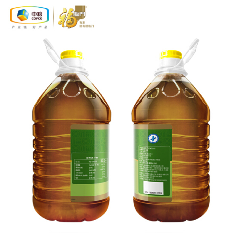 福临门 食用油 三级压榨 纯香菜籽油5L/桶 中粮出品
