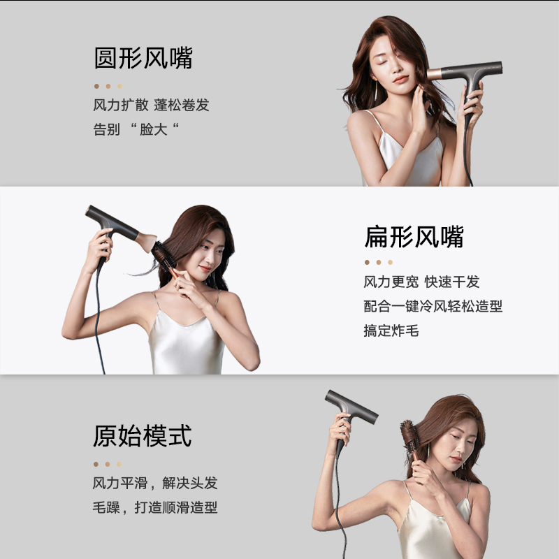 美的高速吹风机负离子速干护发家用大功率不伤发冷热电吹风筒发廊高清大图