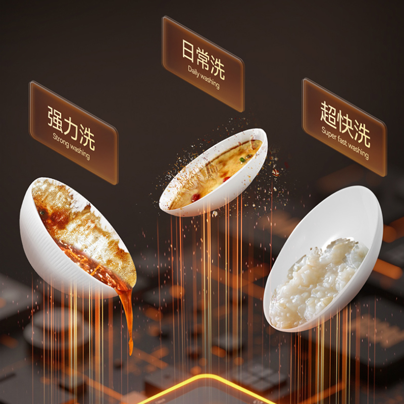 海尔(Haier)洗碗机嵌入式17套家用W30S-P 变频电机80℃双微蒸汽洗50000Pa高水压分区洗一级水效自动开门高清大图