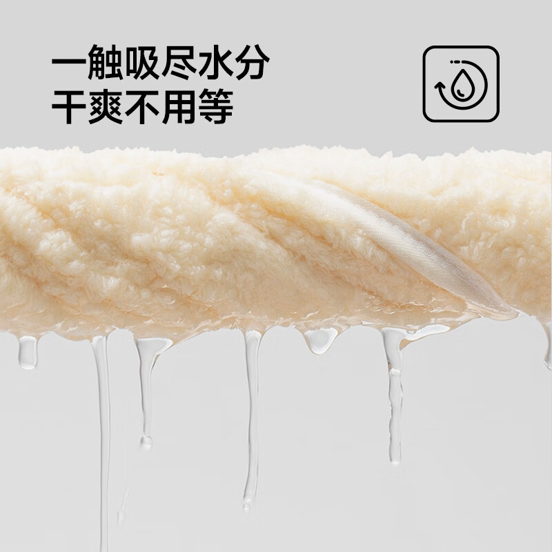最生活加厚纯棉毛巾浴巾柔软珊瑚绒干发帽家用浴室组合装送礼自用高品质高清大图