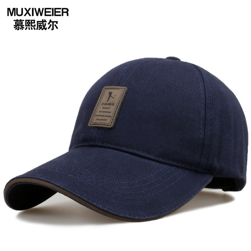 慕熙威尔帽子男冬季韩版运动棒球帽潮休闲百搭太阳帽防晒户外登山遮阳鸭舌帽女2019新品 藏蓝色
