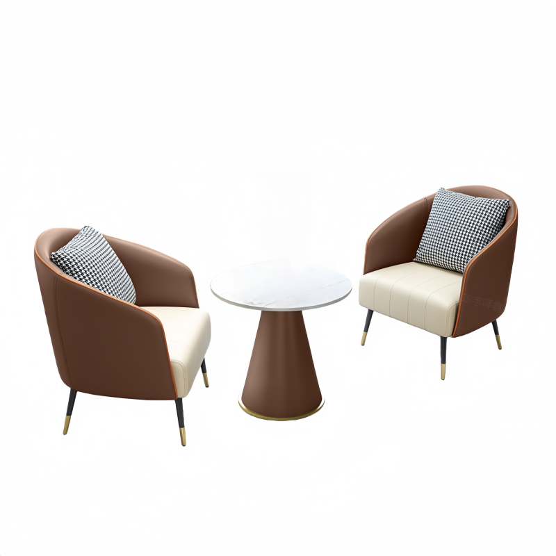 荺炬洽谈沙发一桌二椅组高清大图