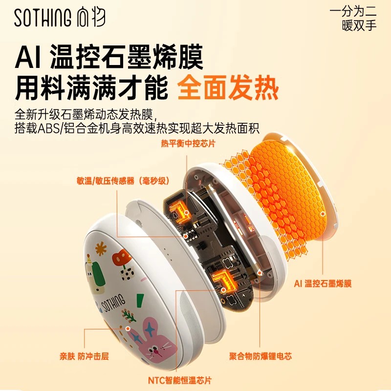 向物 2025新款暖手宝手握式3C认证迷你随身携带防爆发热暖手神器暖宝宝充电款送女生礼物小夜灯高清大图