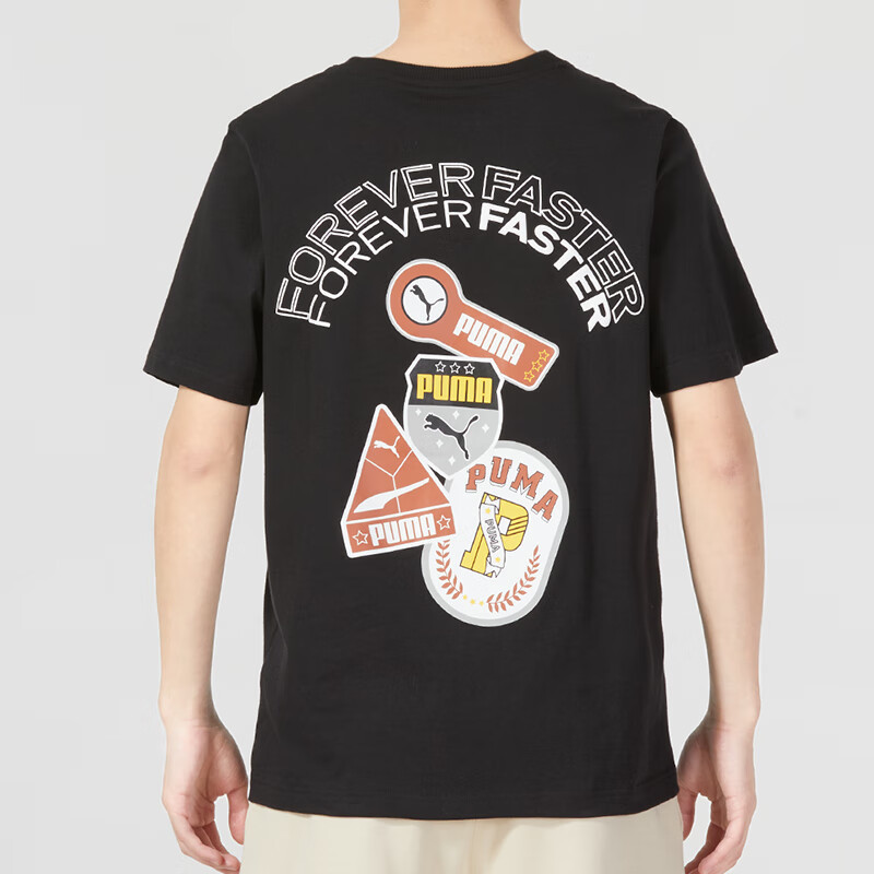 彪马(Puma)男装 2023夏季新款运动服健身训练潮流时尚舒适透气圆领短袖T恤 623250-01