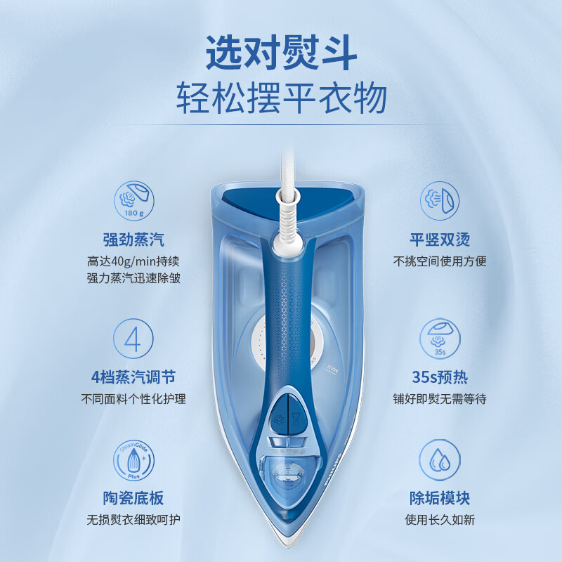 飞利浦(Philips) DST3031/20 熨烫机 (计价单位:台) 蓝色高清大图